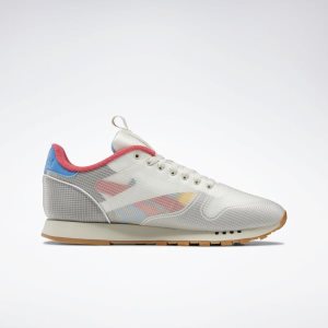 Adidasy Męskie Reebok Classic Leather Niebieskie/Różowe/Białe PL 91LHQXF